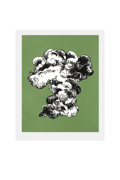 art silkscreen print of a cloud