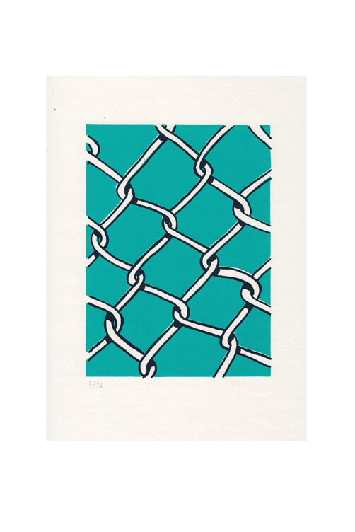 artwork silkscreen print wire mesh