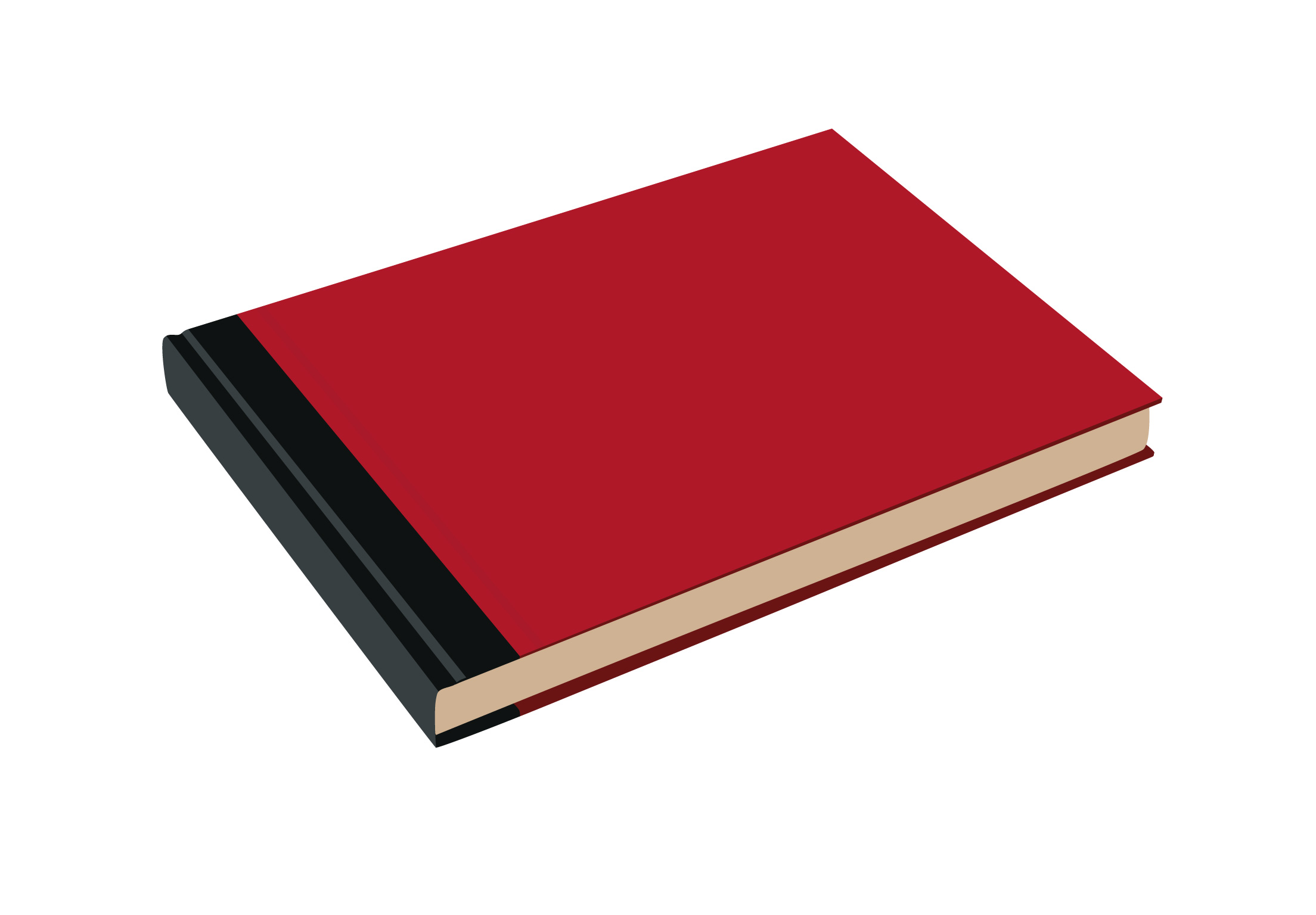 vector image red sketchbook