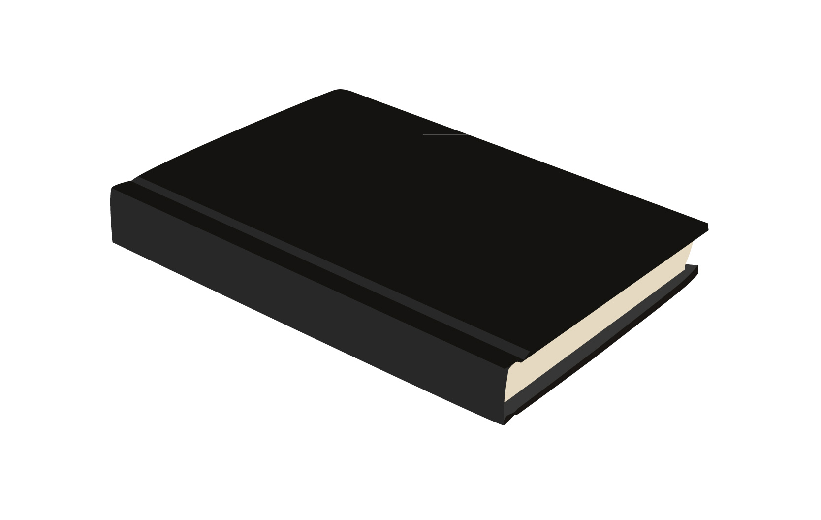 vector image small black sketchbook