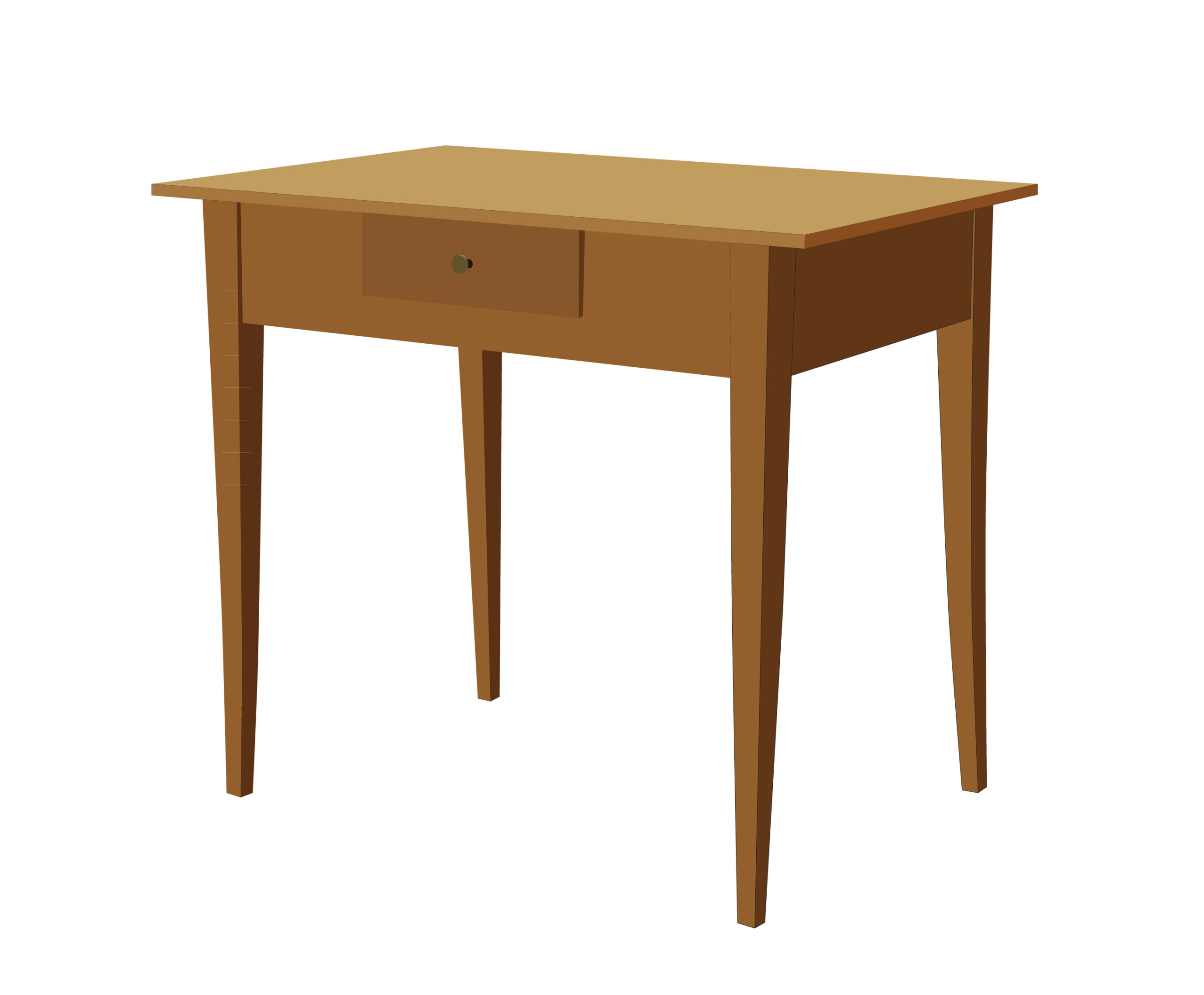 vector illustration small wooden table