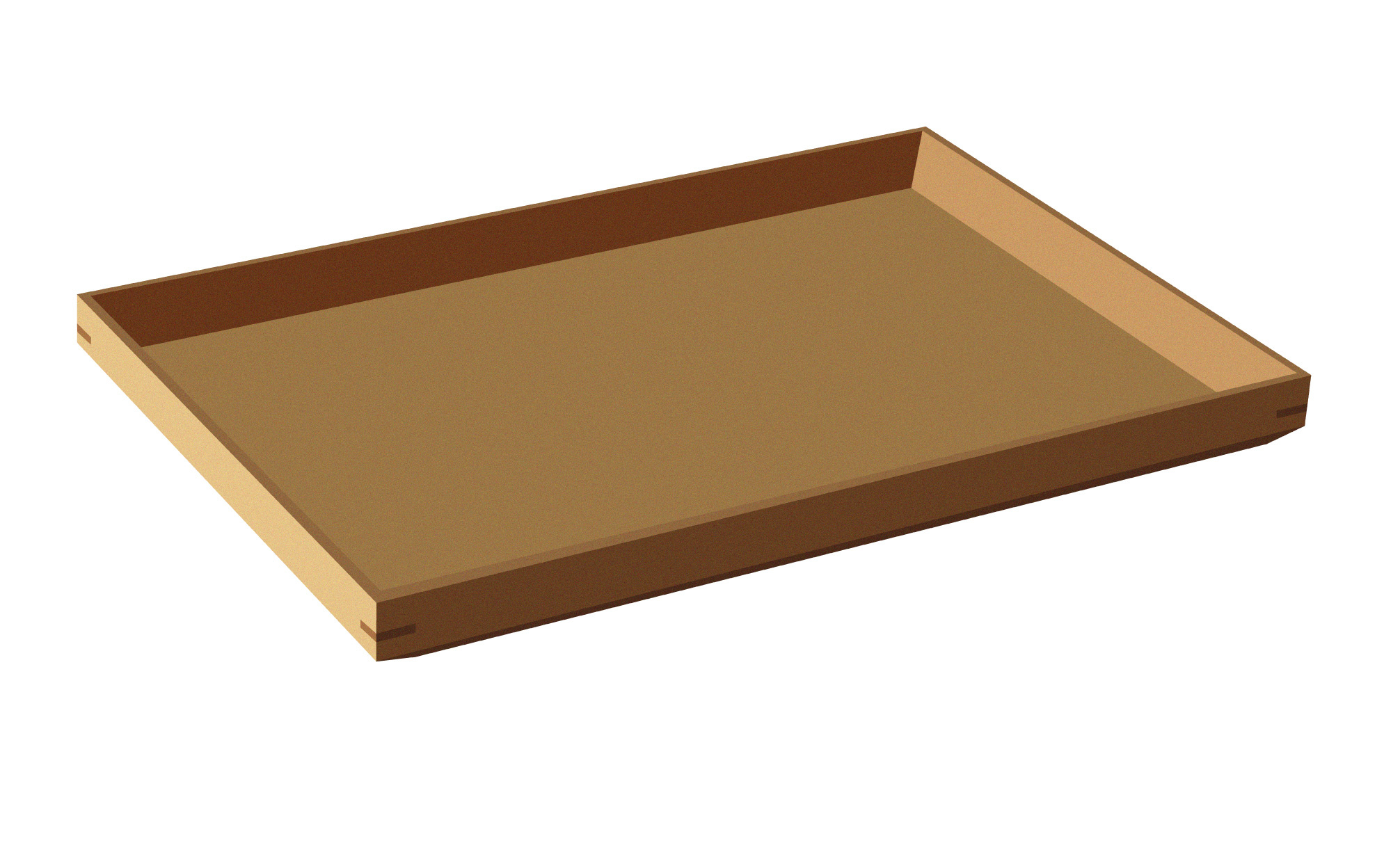 vector image wooden tray
